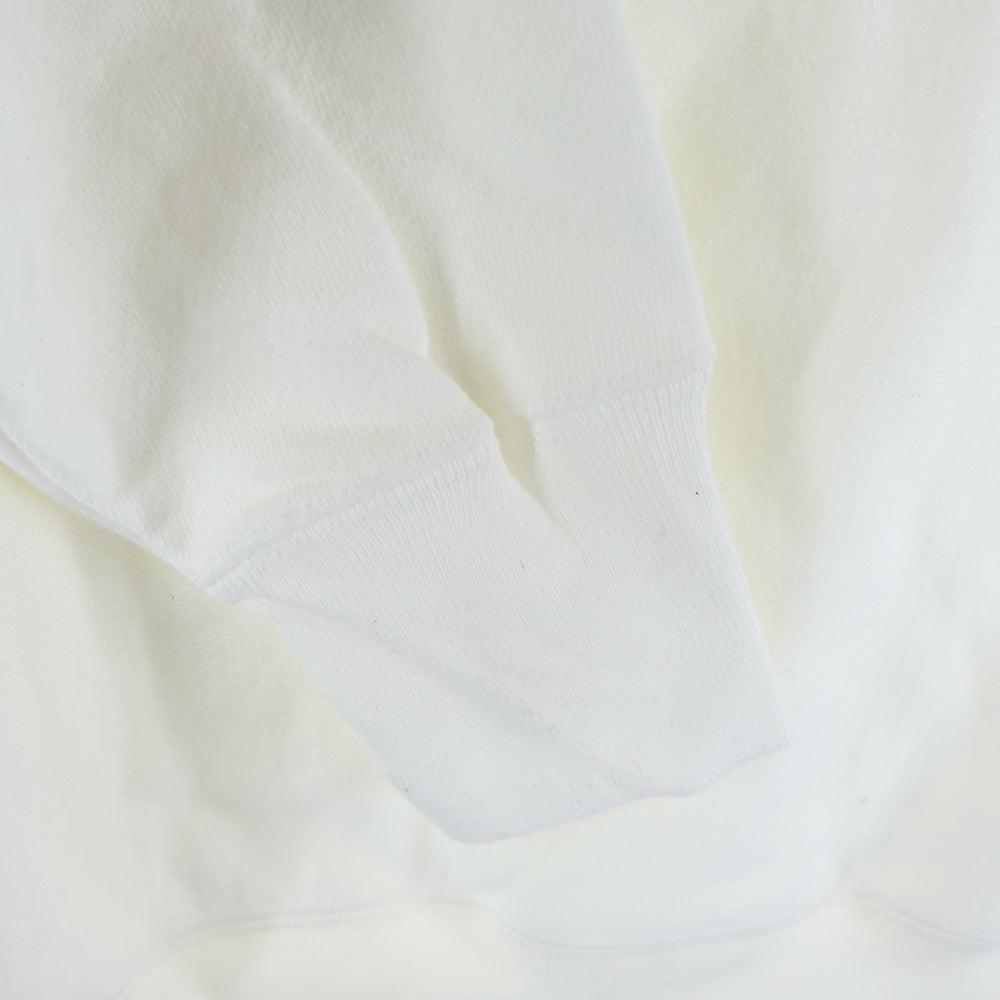 CHAMPION(チャンピオン) 裏起毛 ワッペンロゴ スウェット プルオーバーパーカー ホワイト