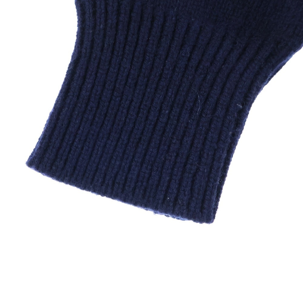 LOEWE(ロエベ) HALF ZIP CASHMERE SWEATER アナグラムロゴ ハーフジップ カシミヤ ニット セーター ネイビー レディース S359Y14K85