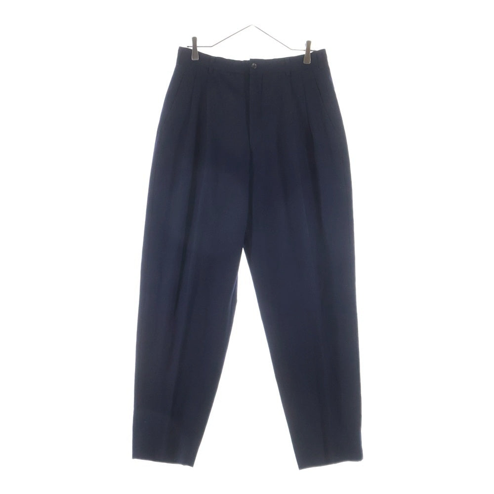 COMME des GARCONS(コムデギャルソン) 90S ウール 2タック ワイド テーパード スラックスパンツ ネイビー PP-05061L