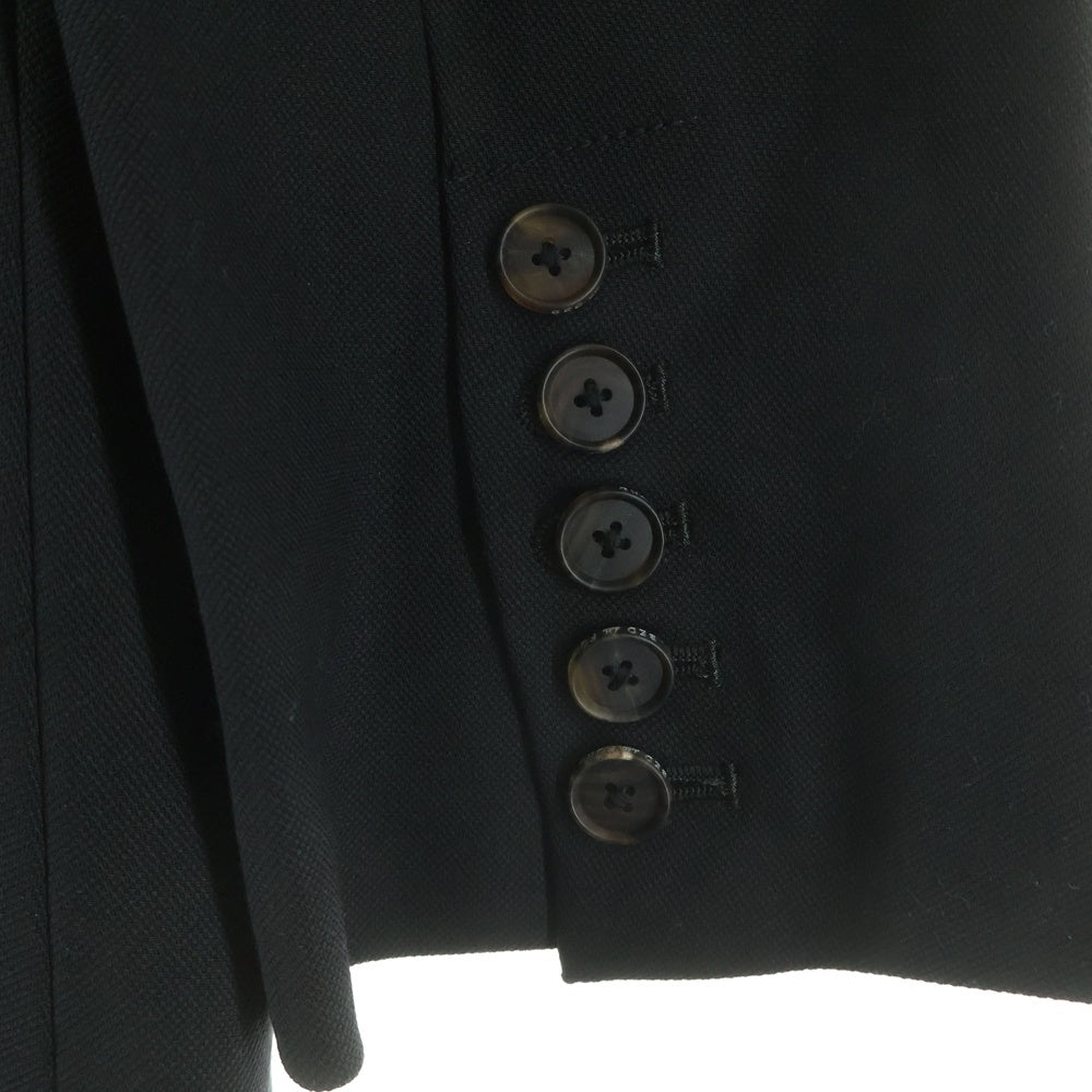 BED J.W. FORD(ベッドフォード) 20SS Dinner Jacket ディナー ウール ノーカラー ダブルブレスト 2B テーラードジャケット ブラック 20SS-B-JK03 レディース