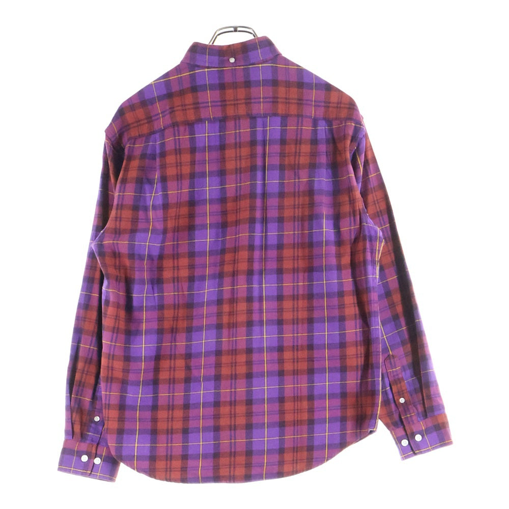SUPREME(シュプリーム) 24AW Plaid Flannel Shirt プレイド フランネル チェック ボタンダウン 長袖シャツ パープル