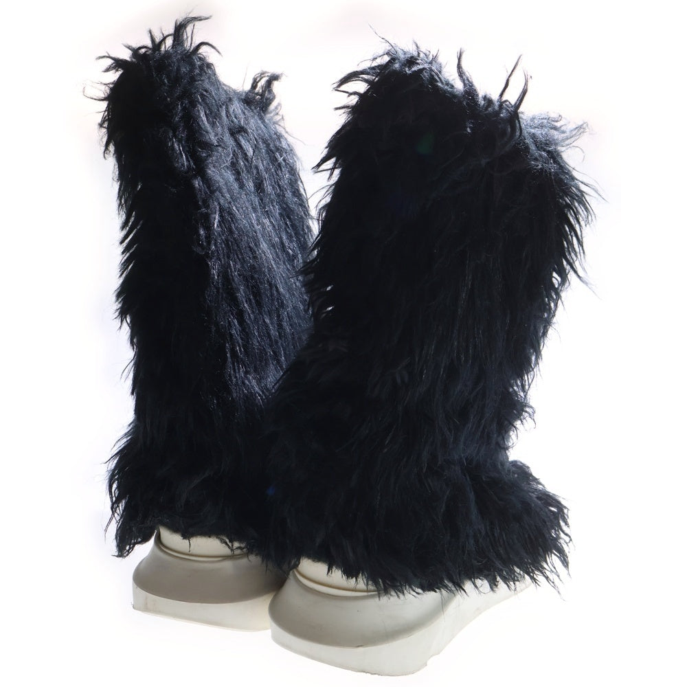 DRKSHDW(ダークシャドウ) FOGACHINE SNEAKS FUR BOOTS フォガチン ファー ハイカットスニーカー ブーツ ブラック DU02B4814-FF