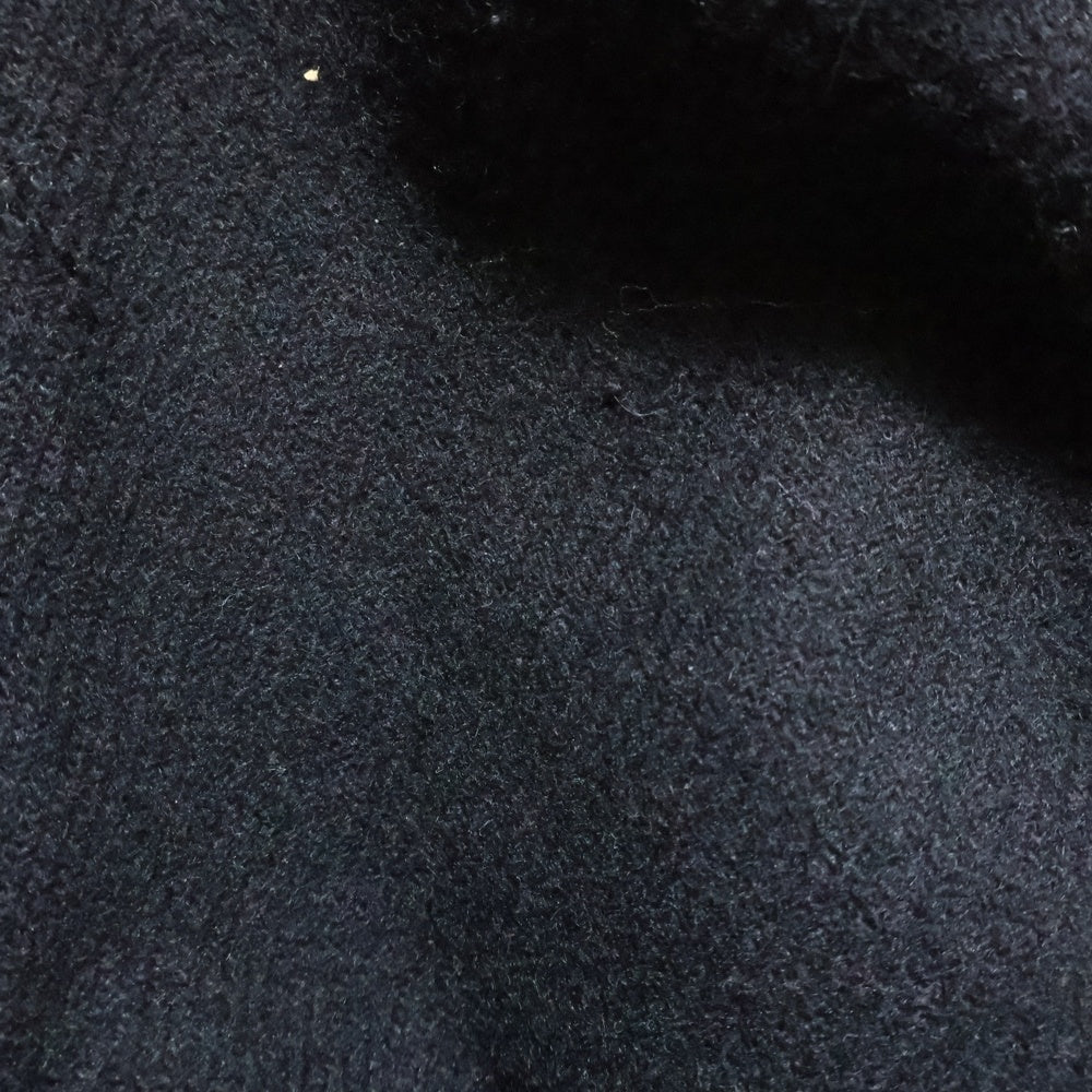 OFF-WHITE(オフホワイト) STADIUM JACKET ダメージ加工 バックプリント ウール ジャケット スタジャン ブルゾン ブラック OMEA145R19A32002