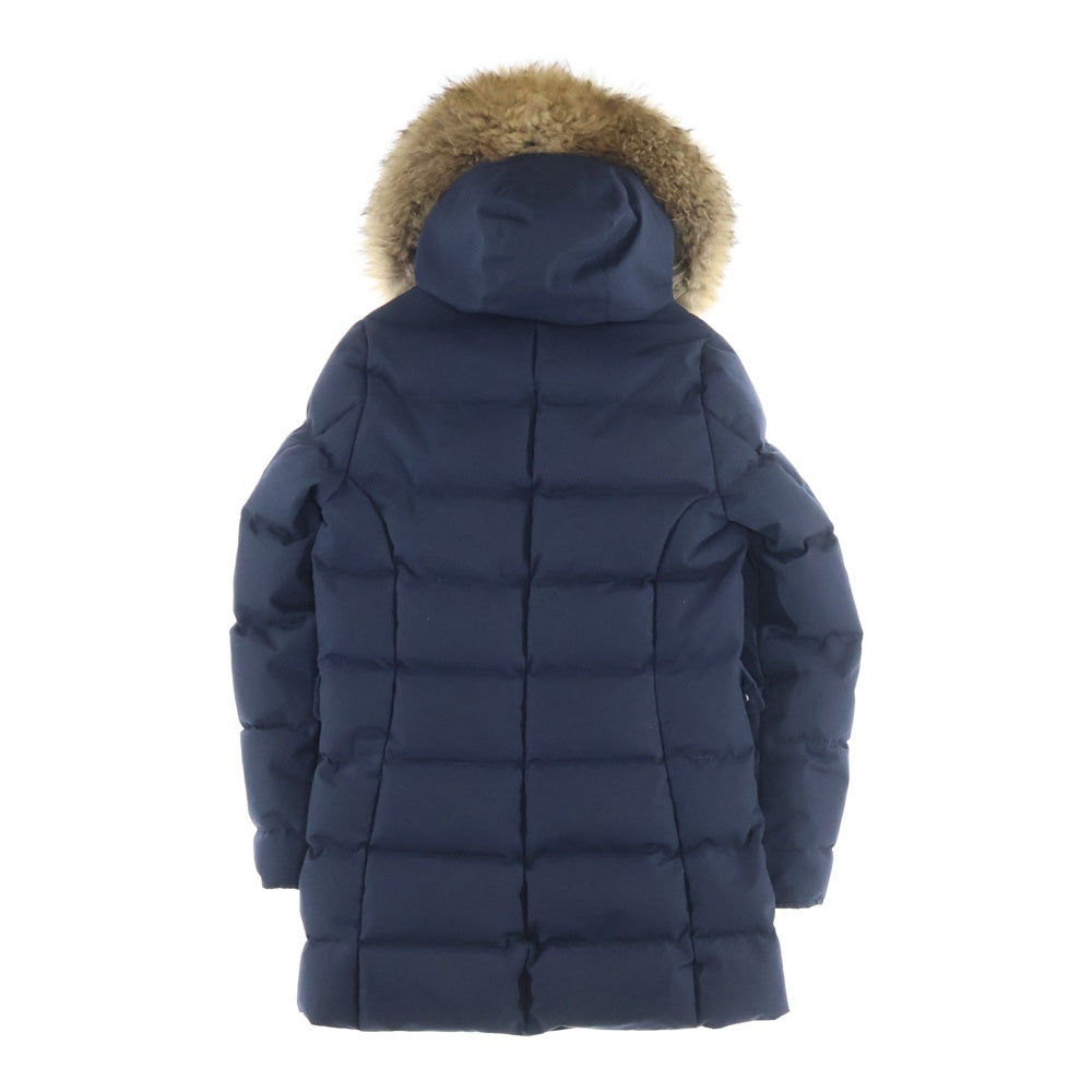 PYRENEX(ピレネックス) 19AW GRENOBLE グルノーブル ジップアップ ファー付き ナイロンダウンジャケット ネイビー HWK037P4004WT3 レディース
