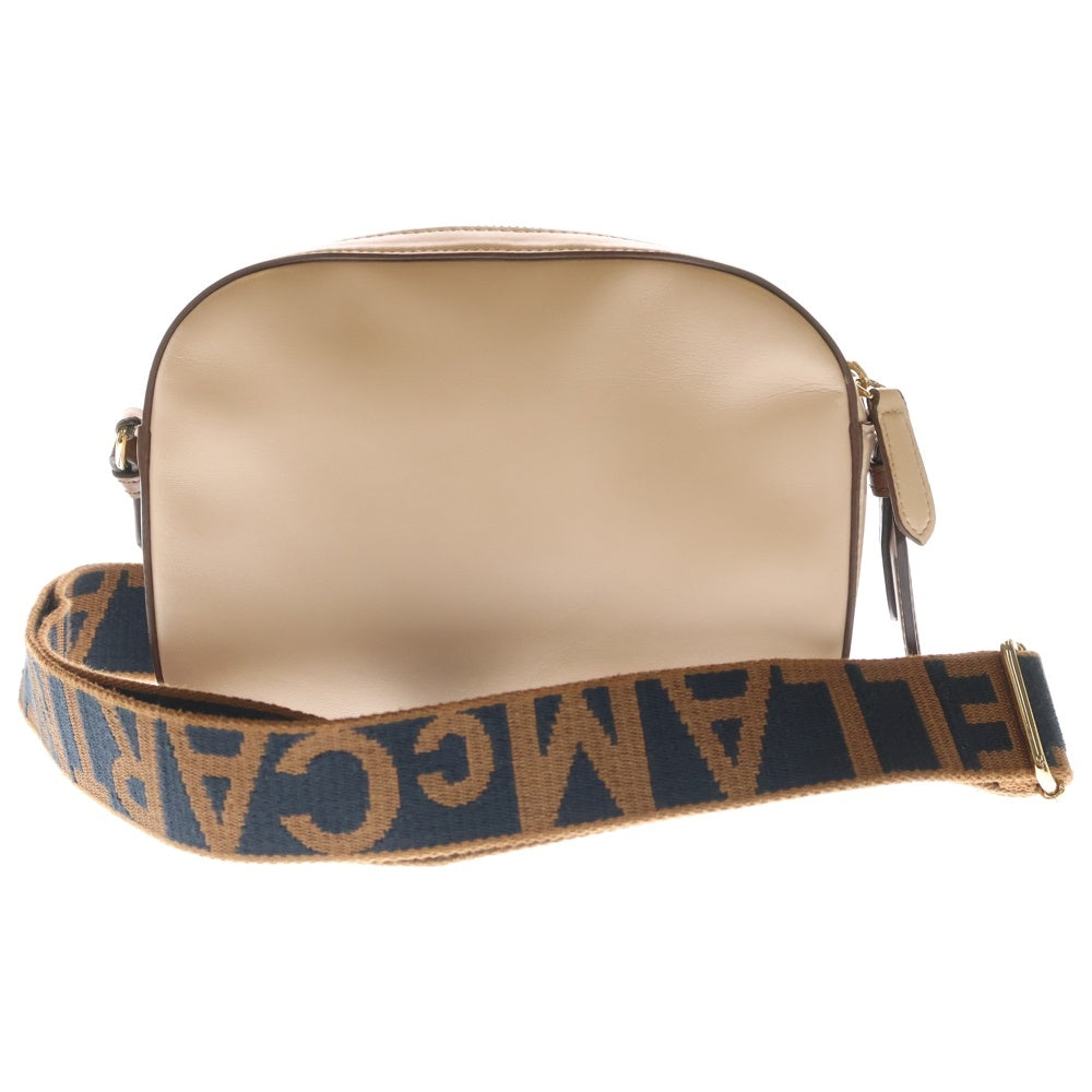 STELLA McCARTNEY(ステラマッカートニー) ロゴ ミニ カメラ レザー ショルダーバッグ ベージュ 557907 レディース