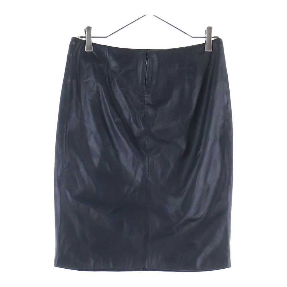 CHANEL(シャネル) ココマークボタン ラムレザー タイト スカート