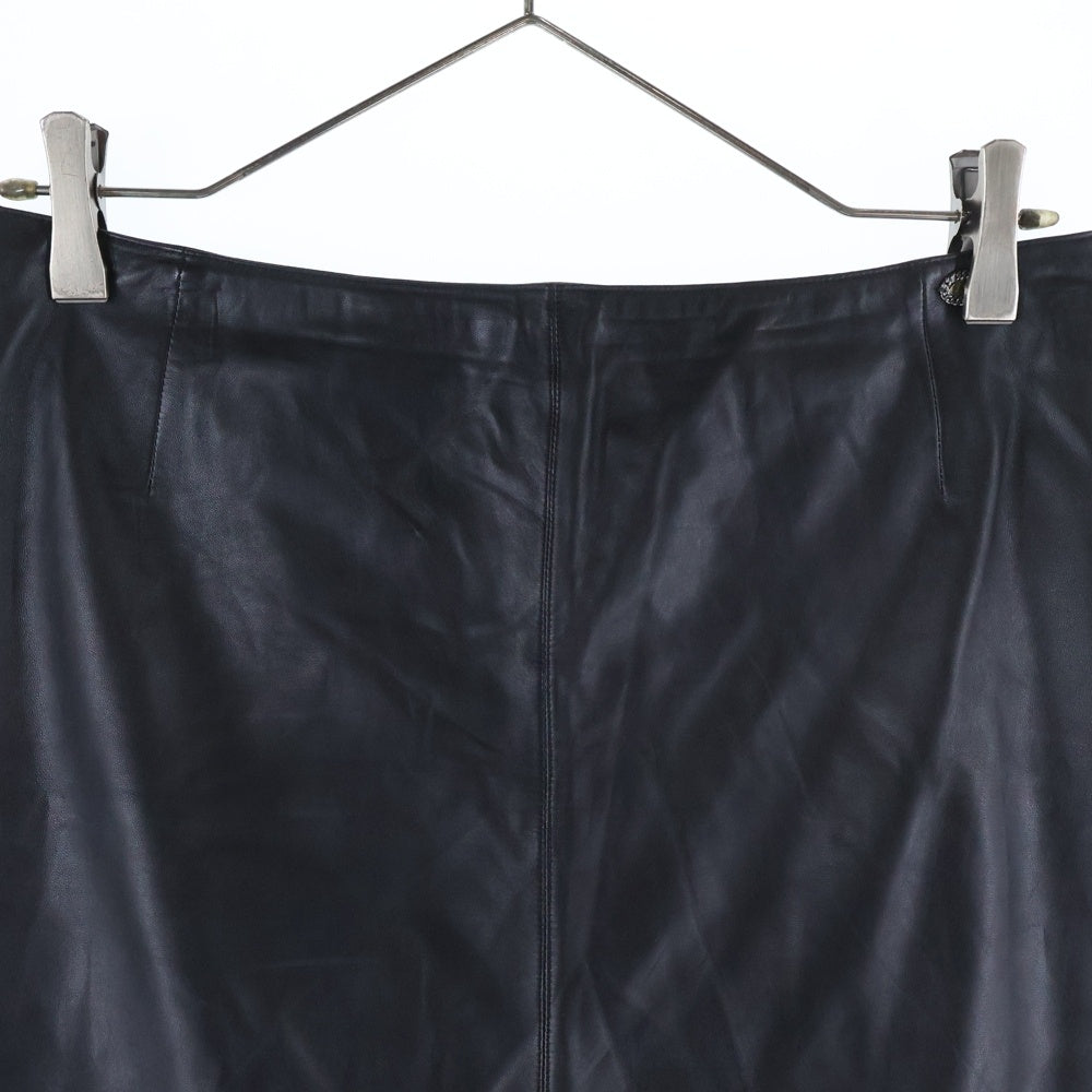 CHANEL(シャネル) ココマークボタン ラムレザー タイト スカート