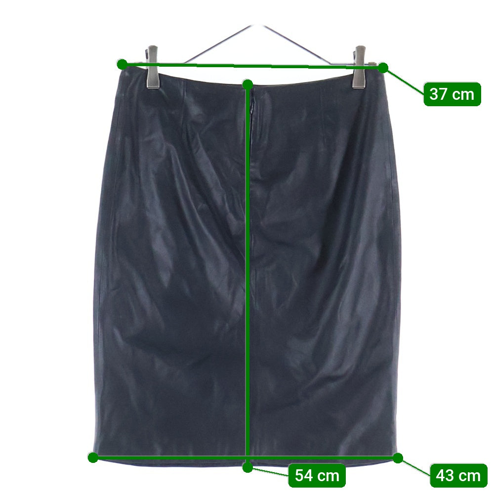 CHANEL(シャネル) ココマークボタン ラムレザー タイト スカート