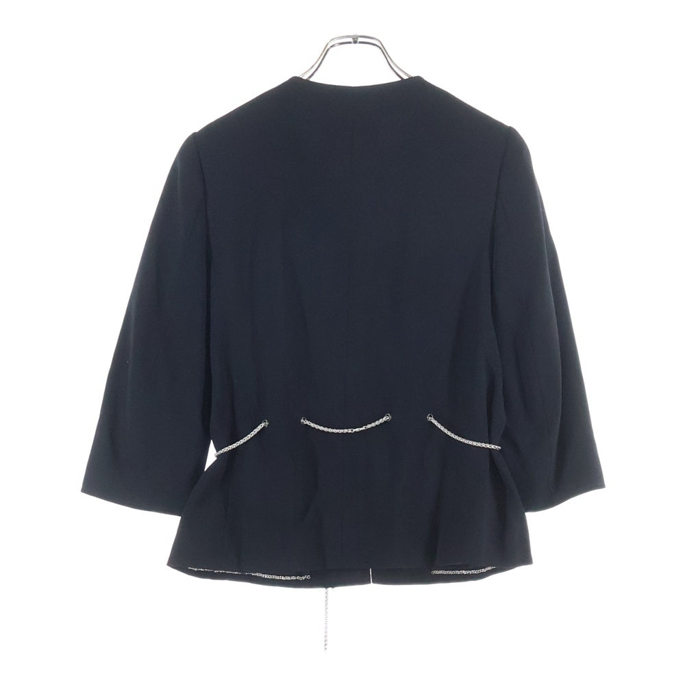 CHANEL BOUTIQUE(シャネルブティック) ココマーク チェーンベルト付き ノーカラージャケット ブラック P11160V06456 レディース