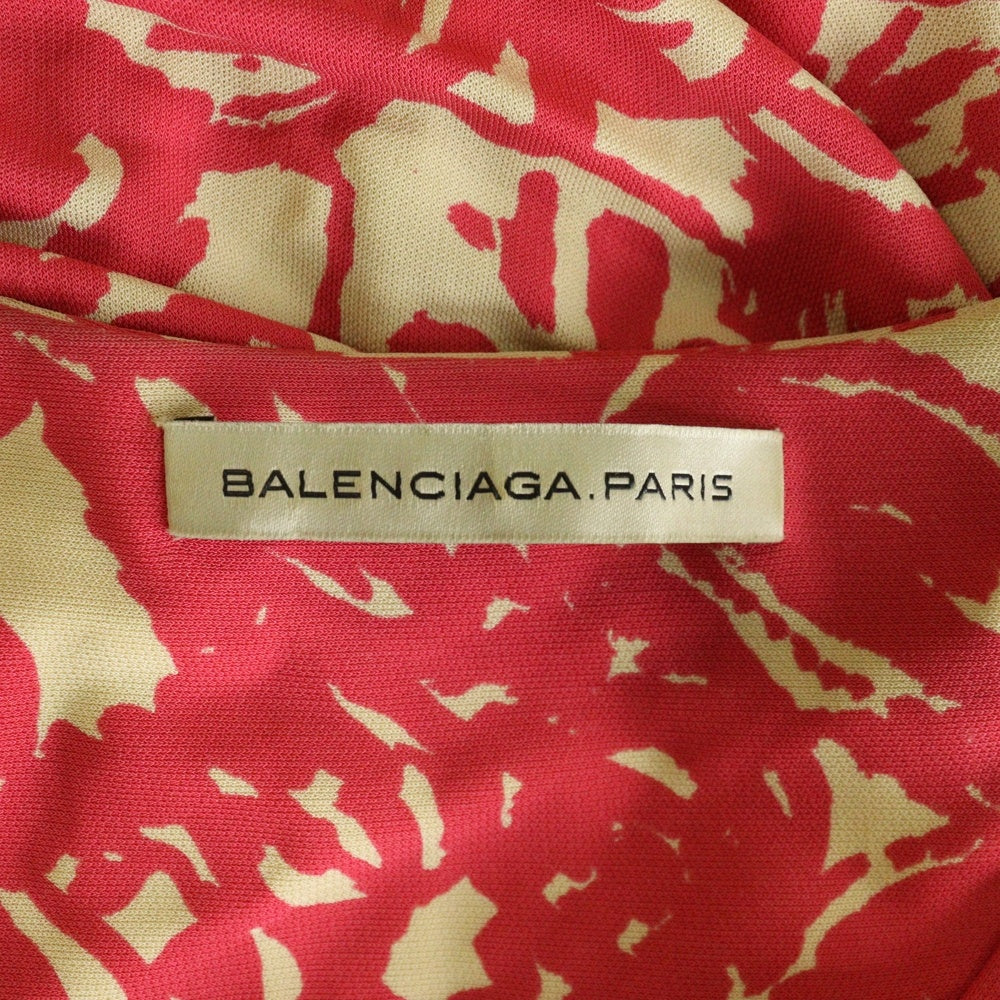 BALENCIAGA(バレンシアガ) 10SS 総柄 半袖 ワンピース ピンク/ベージュ 259697 TU933 レディース