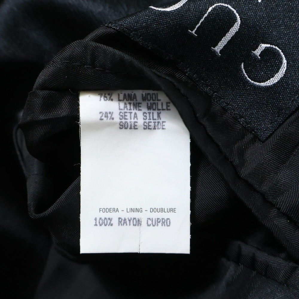 GUCCI(グッチ) レインウール 1B シングルテーラードジャケット ブラック レディース