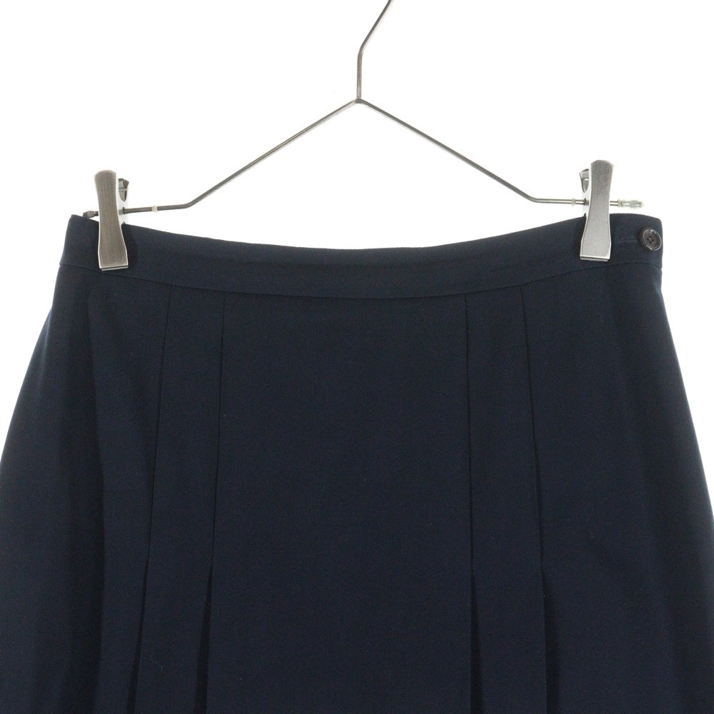 CELINE(セリーヌ) レインウール プリーツ スカート ネイビー レディース