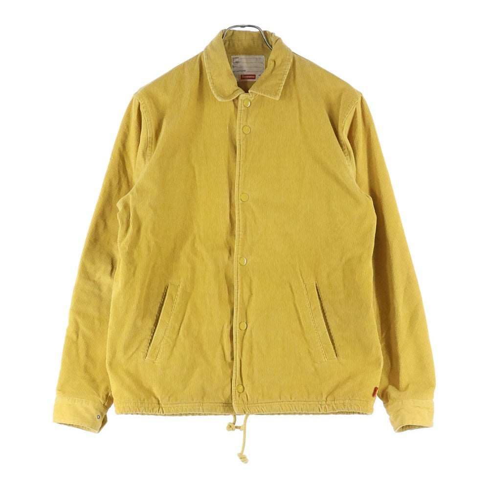 SUPREME(シュプリーム) 11AW Arch Logo Corduroy Coaches Jacket バックアーチロゴ ドローコード コーデュロイ コーチジャケット ブルゾン イエロー