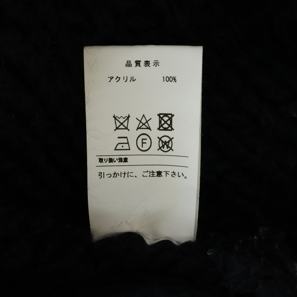 DESCENDANT(ディセンダント) 23AW MAIN NOT CABLE KNIT アクリルウール ケーブルニット セーター ブラック 232MADS-KNM05