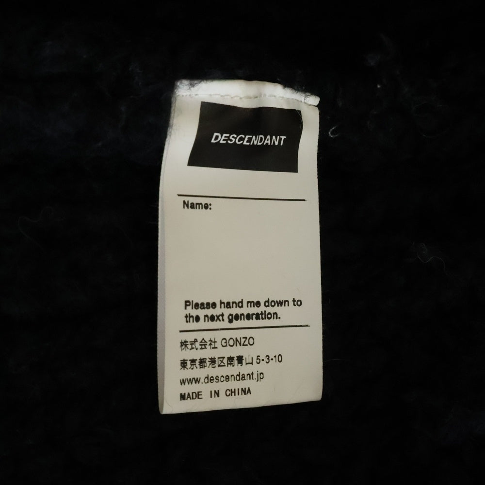 DESCENDANT(ディセンダント) 23AW MAIN NOT CABLE KNIT アクリルウール ケーブルニット セーター ブラック 232MADS-KNM05
