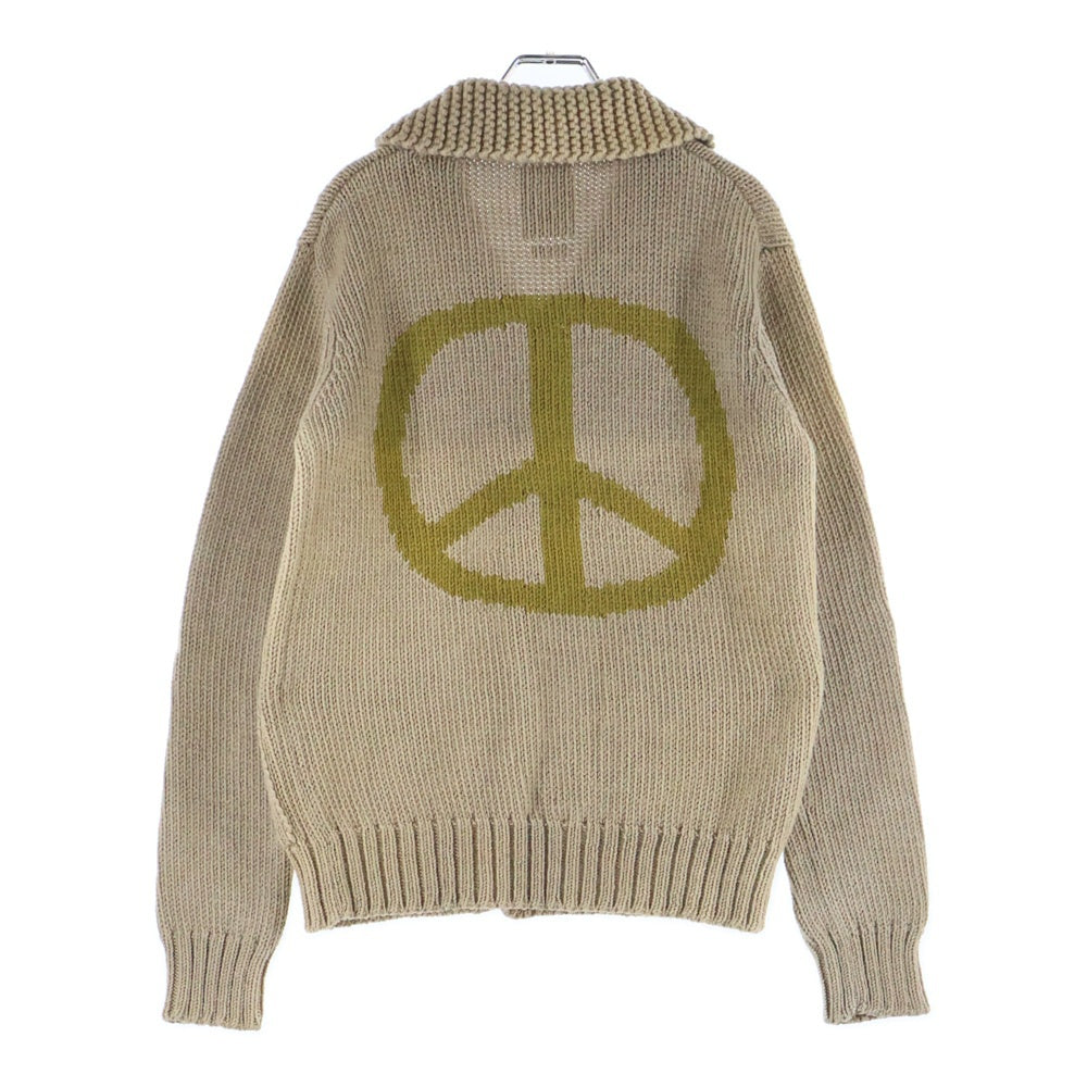 VISVIM(ヴィスヴィム) 13AW バックピースデザイン ショールカラー ウール カーディガン ベージュ 0113205012004