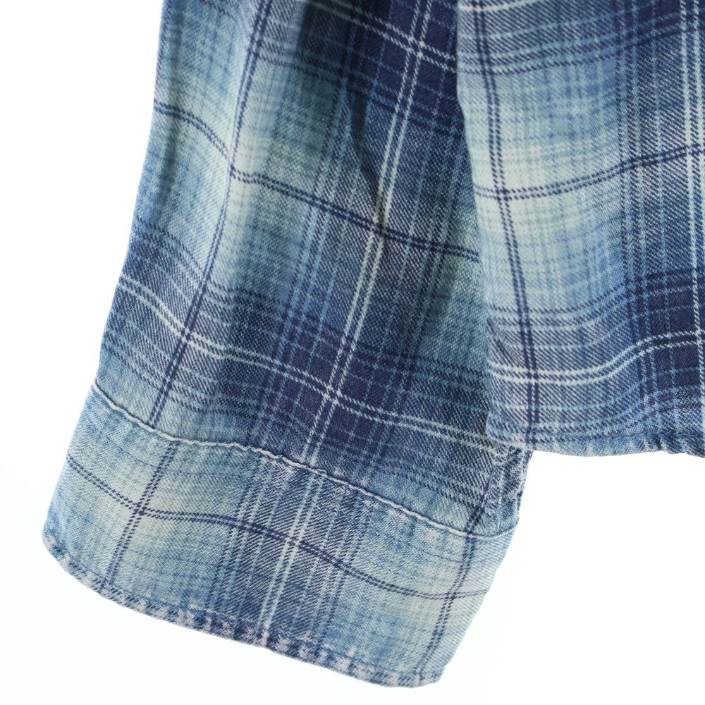 STUSSY(ステューシー) MATTHEW PRINTED SHIRT マシュープリント チェック 長袖シャツ ブルー 1110336