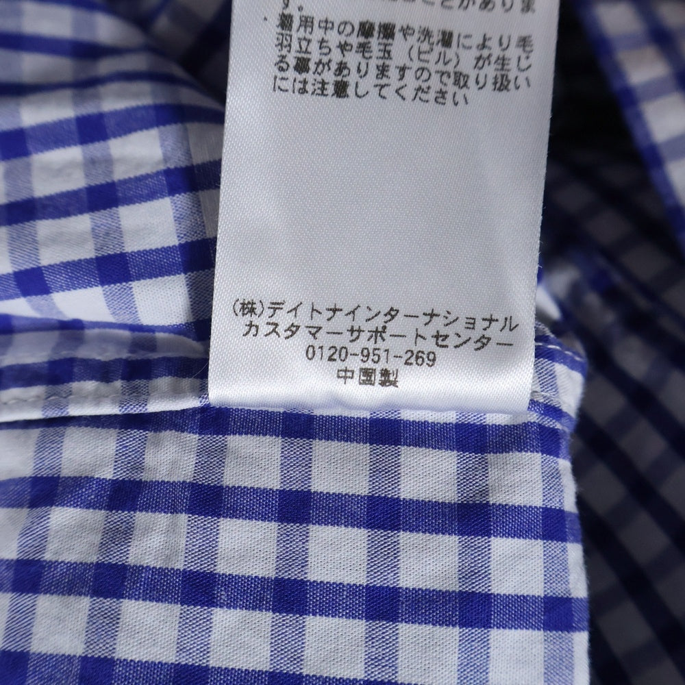 CAHLUMN(カウラム) ギンガムチェック コットン 長袖シャツ ホワイト/ブルー 231-1036