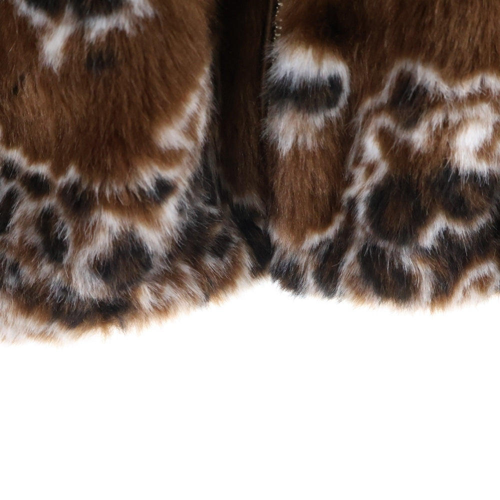 SUPREME(シュプリーム) 21SS Bandana Faux Fur Bomber Jacket アーチロゴ バンダナ フェイクファー ボンバージャケット ブルゾン ブラウン/ブラック