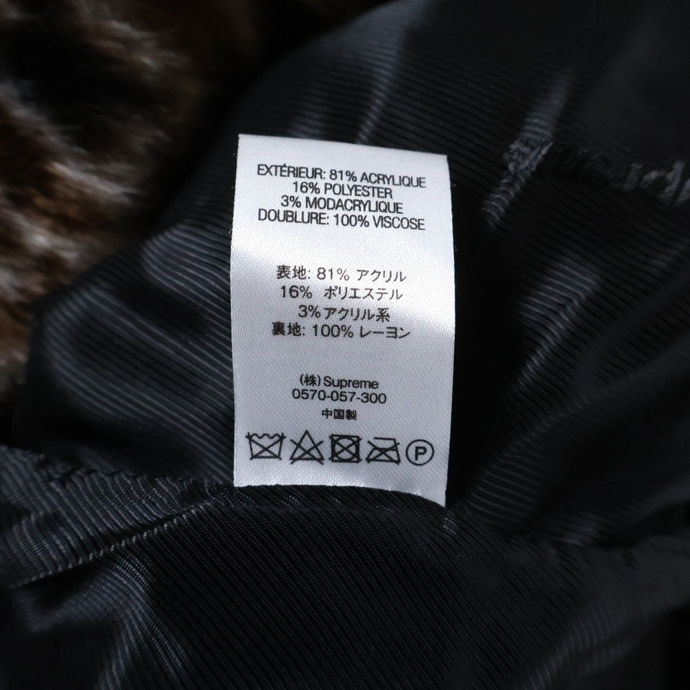 SUPREME(シュプリーム) 21SS Bandana Faux Fur Bomber Jacket アーチロゴ バンダナ フェイクファー ボンバージャケット ブルゾン ブラウン/ブラック