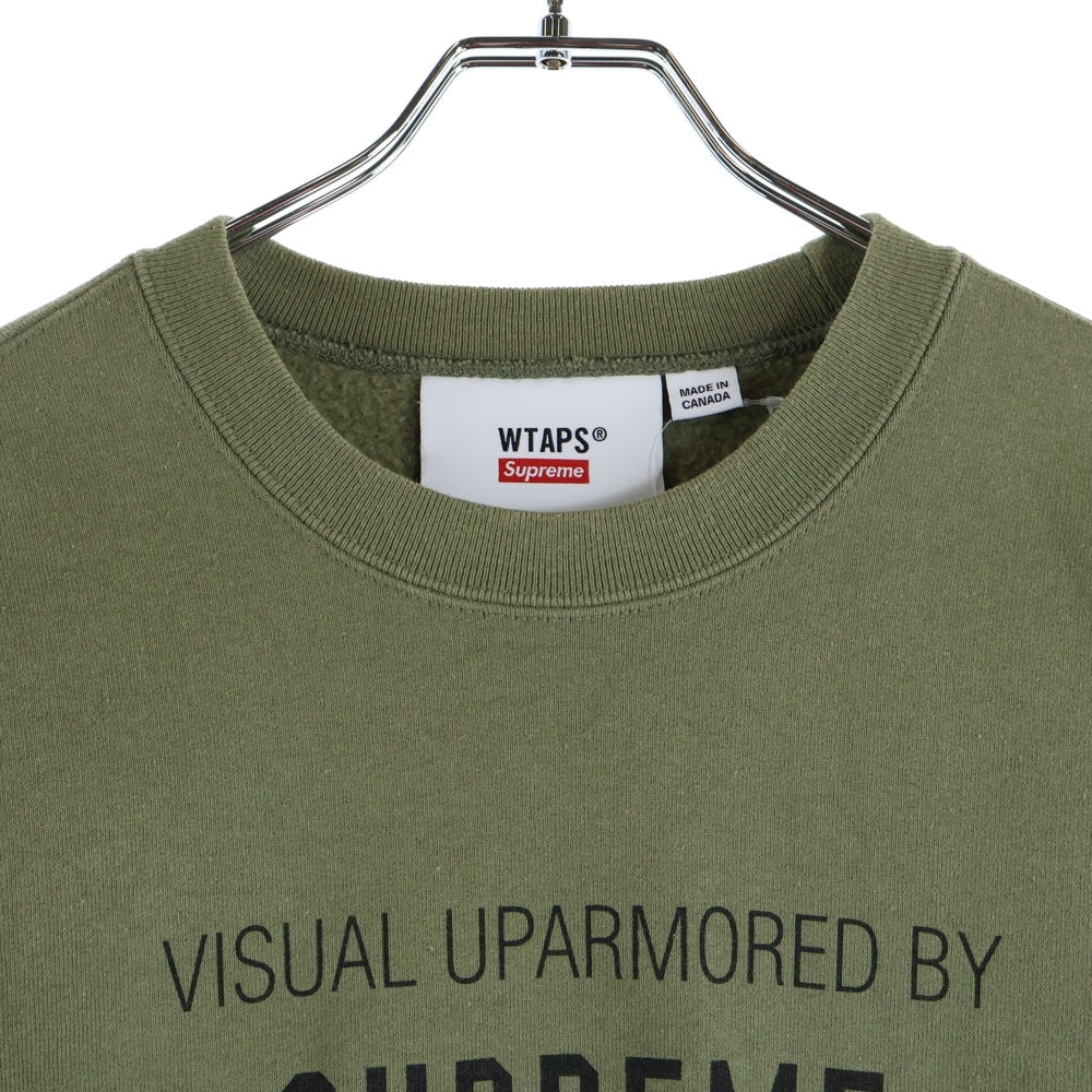 SUPREME(シュプリーム) 21AW ×WTAPS Crewneck ダブルタップス ロゴプリント クルーネック スウェット トレーナー カーキ