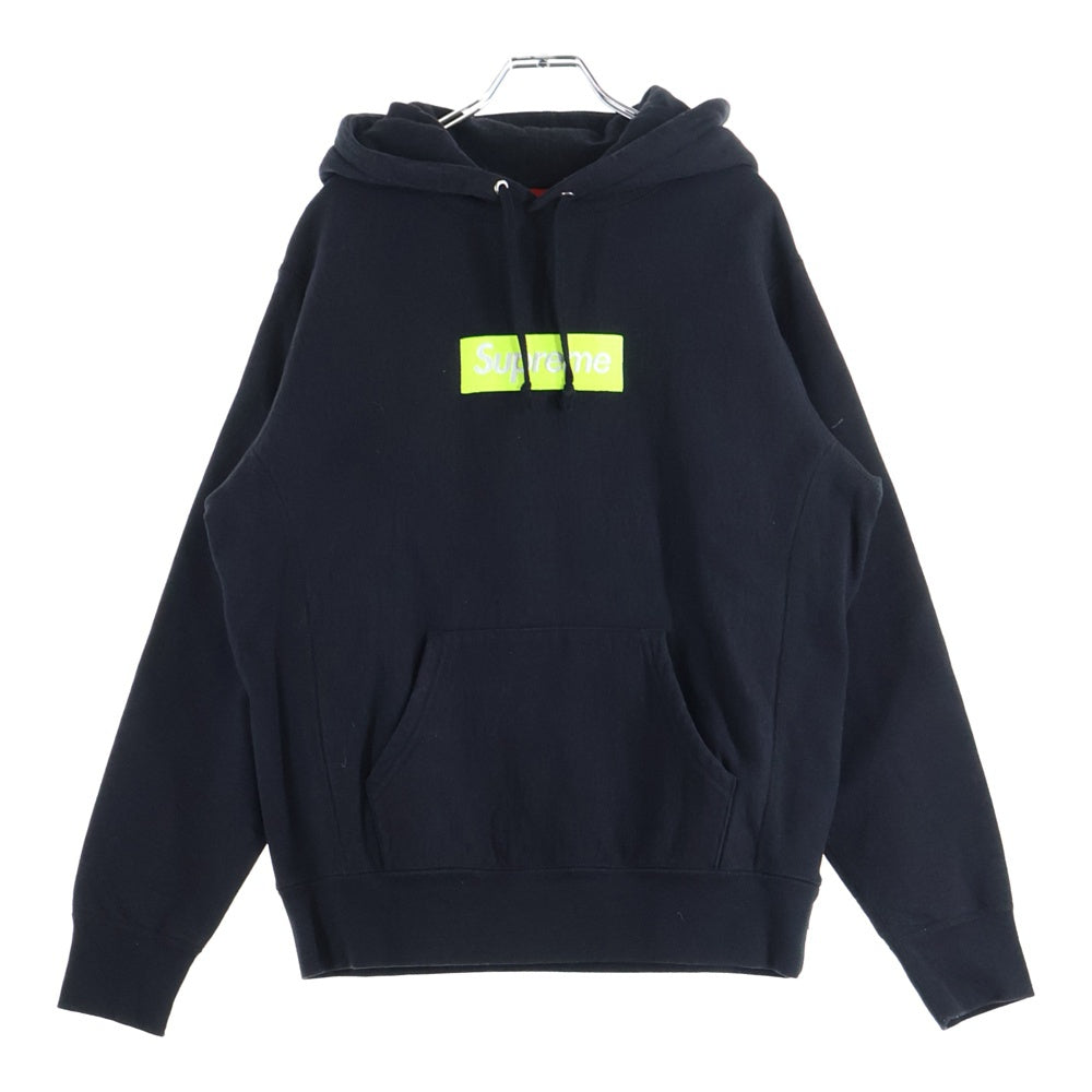 SUPREME(シュプリーム) 17AW Box Logo Hooded Sweatshirt ボックスロゴ スウェット プルオーバーパーカー ブラック/イエロー