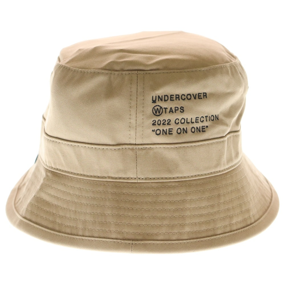 WTAPS(ダブルタップス) 22SS ×UNDERCOVER ONE ON ONE BUCKET HAT アンダーカバー ロゴ刺繍 バケットハット 帽子 ベージュ 221HCUCD-HT01S