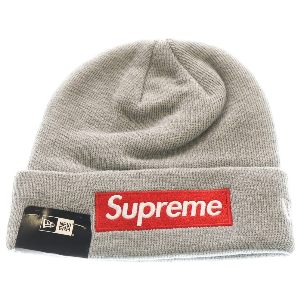 SUPREME(シュプリーム) 15AW ×New Era Box Logo Beanie ニューエラ ボックスロゴ ビーニー ニット帽 帽子 グレー