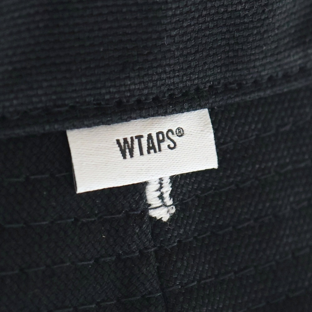WTAPS(ダブルタップス) 22SS BUCKET 02/HAT/COTTON.OXFORD.TEXTILE クロスボーン刺繍 総柄 コットン オックスフォード バケットハット 帽子 ブラック 221HCDT-HT16