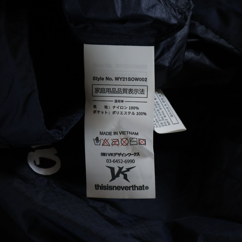 THISISNEVERTHAT(ディスイズネバーザット) ×Wasted Youth DBMA Ripstop Jacket ウエステッドユース ナイロン マウンテンパーカー ジャケット ブラック WY21SOW002