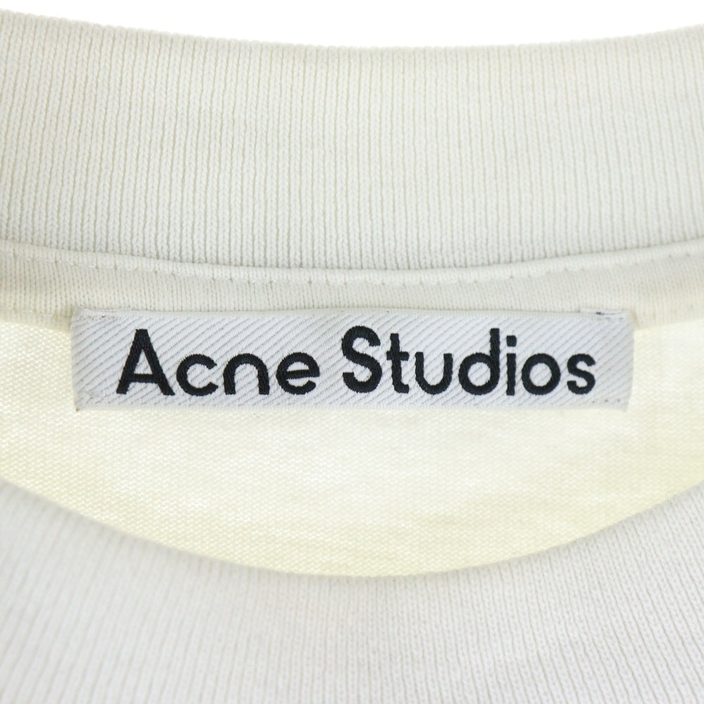 Acne Studios(アクネ ストゥディオズ) 1996 スプレーアニメーション ロゴプリント クルーネック 半袖Tシャツ カットソー ホワイト/ブラック FN-UX-TSHI000116