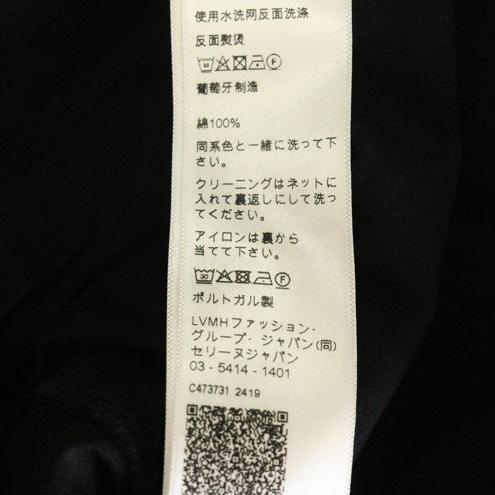 CELINE(セリーヌ) トリオンフ刺繍 クルーネック ロングスリーブ 長袖 Tシャツ カットソーブラック RX017507Z.38AW
