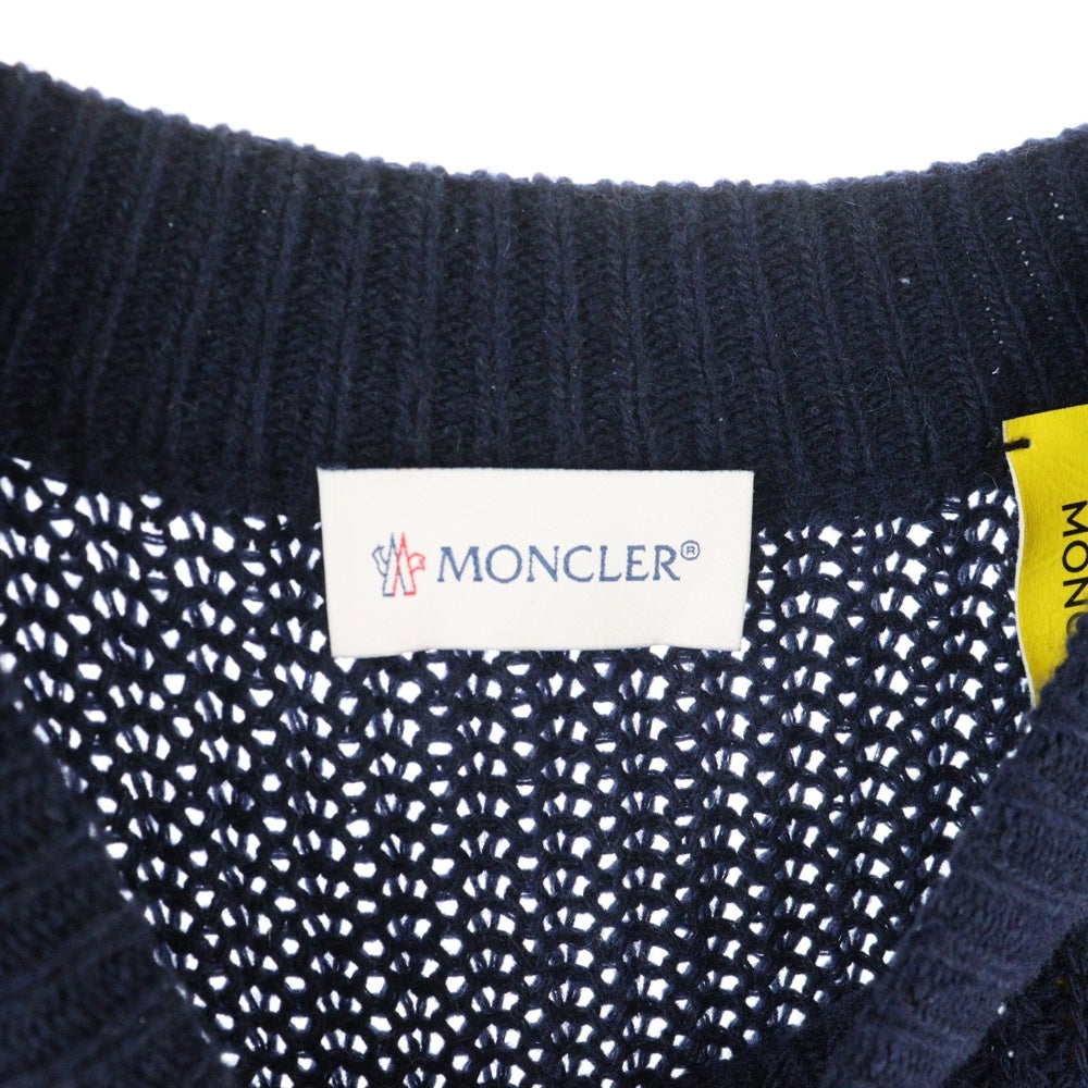 MONCLER(モンクレール) 21AW ×HYKE GIROCOLLO TRICOT ハイク カシミヤ ニットセーター ネイビー G209K9C00003 M1213