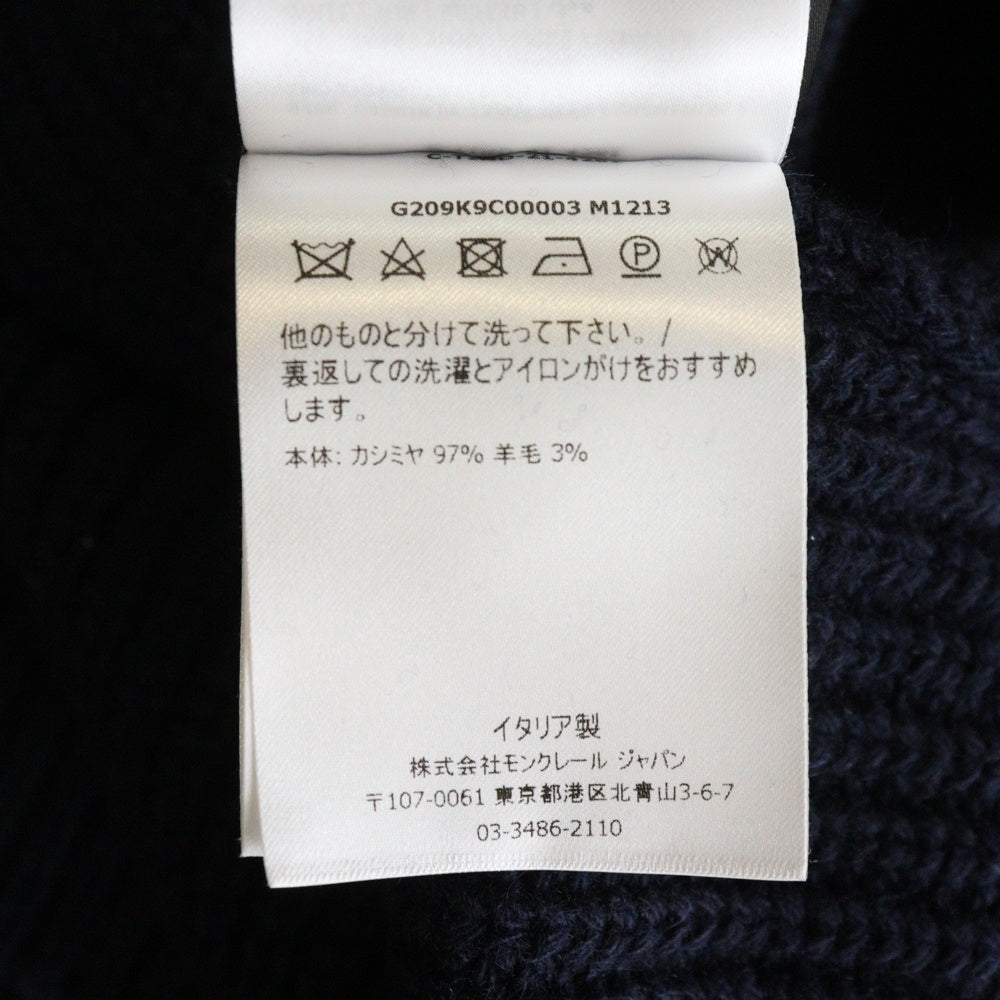 MONCLER(モンクレール) 21AW ×HYKE GIROCOLLO TRICOT ハイク カシミヤ ニットセーター ネイビー G209K9C00003 M1213