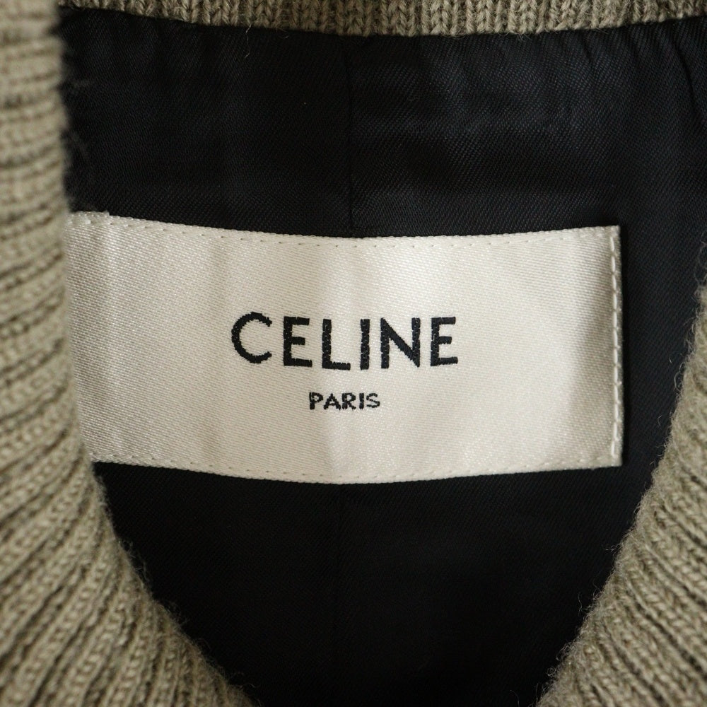CELINE(セリーヌ) 26SS TRIOMPHE TEDDY JACKET トリオンフ ウール＆コットンギャバジン テディジャケット ベージュ 2V91Q984C.02CM