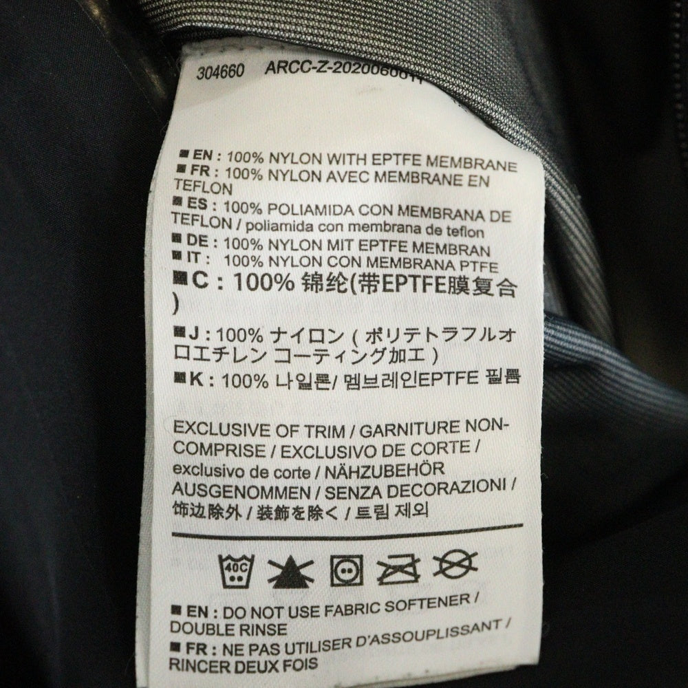 ARC'TERYX(アークテリクス) BETA LT JACKET ベータ LT ジップアップ ナイロン マウンテン シェルジャケット ブラック 26844-127265