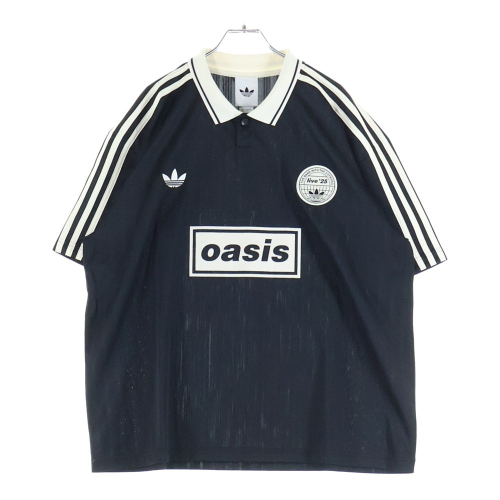 adidas(アディダス) 25AW ×oasis 25 TOKYO JAPAN TOUR JACQUARD JERSEY オアシス 東京ツアー ジャカード ジャージ 半袖シャツ ブラック KT3437