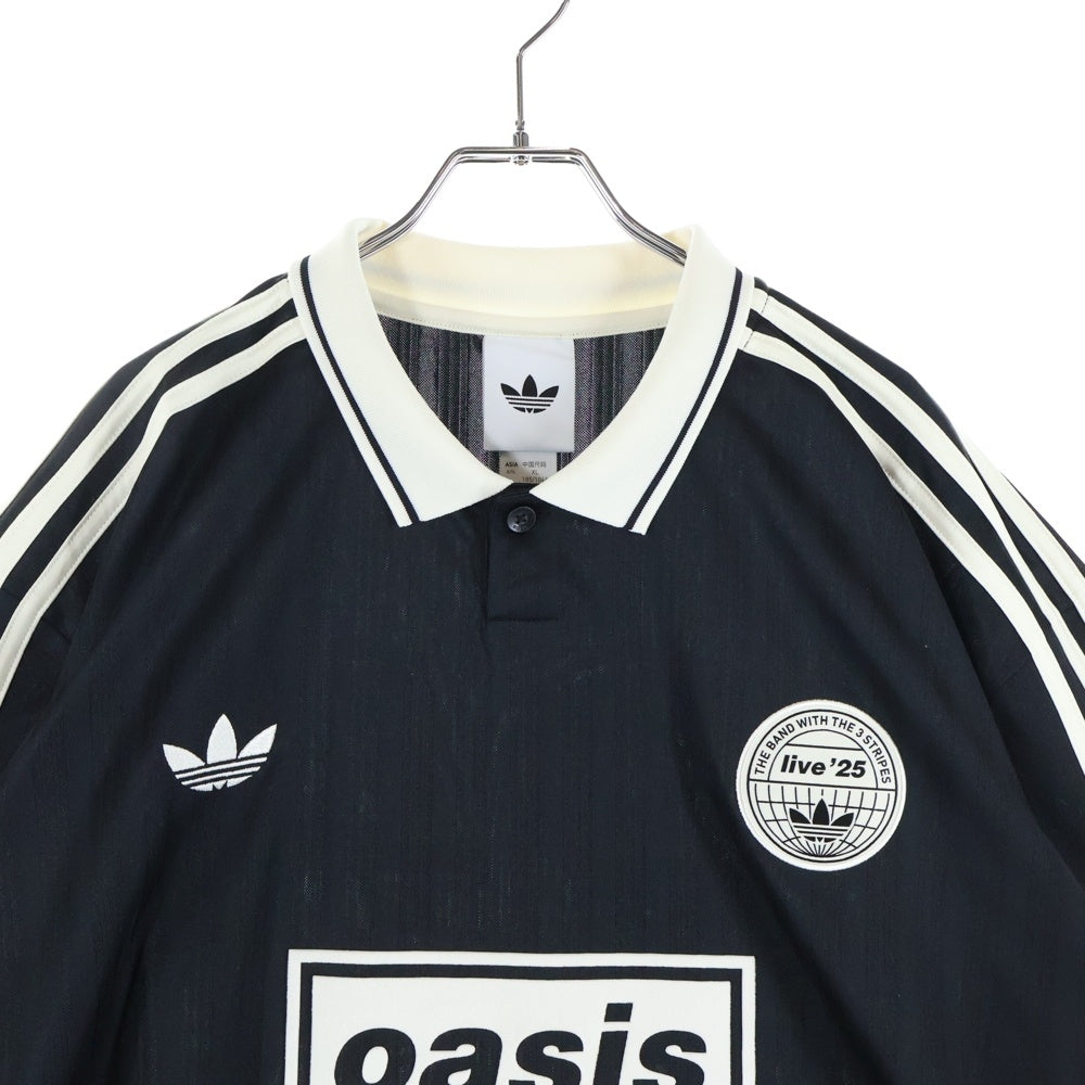 adidas(アディダス) 25AW ×oasis 25 TOKYO JAPAN TOUR JACQUARD JERSEY オアシス 東京ツアー ジャカード ジャージ 半袖シャツ ブラック KT3437