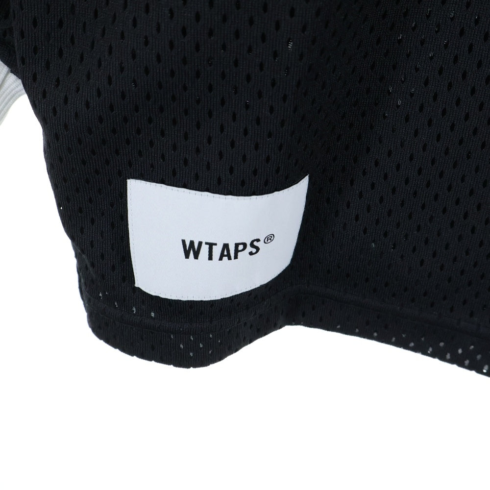 WTAPS(ダブルタップス) 24AW NETMINDER/LS/POLY ネットマインダー メッシュジャージ ホッケーシャツ クルーネック長袖Tシャツ カットソー ブラック 242ATDT-CSM12