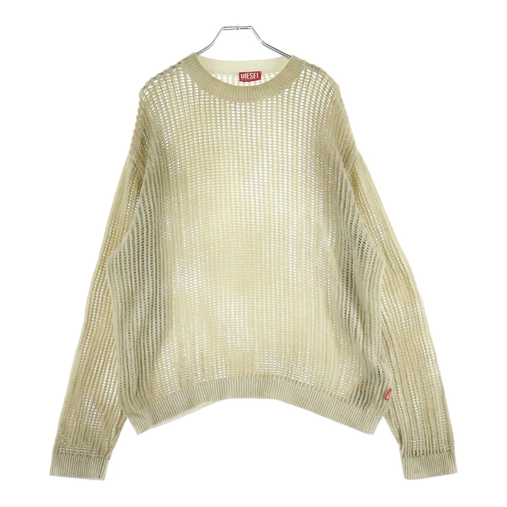 DIESEL(ディーゼル) K-SKUAT リラックスフィット オールメッシュ プルオーバーニット セーター アイボリー A17868