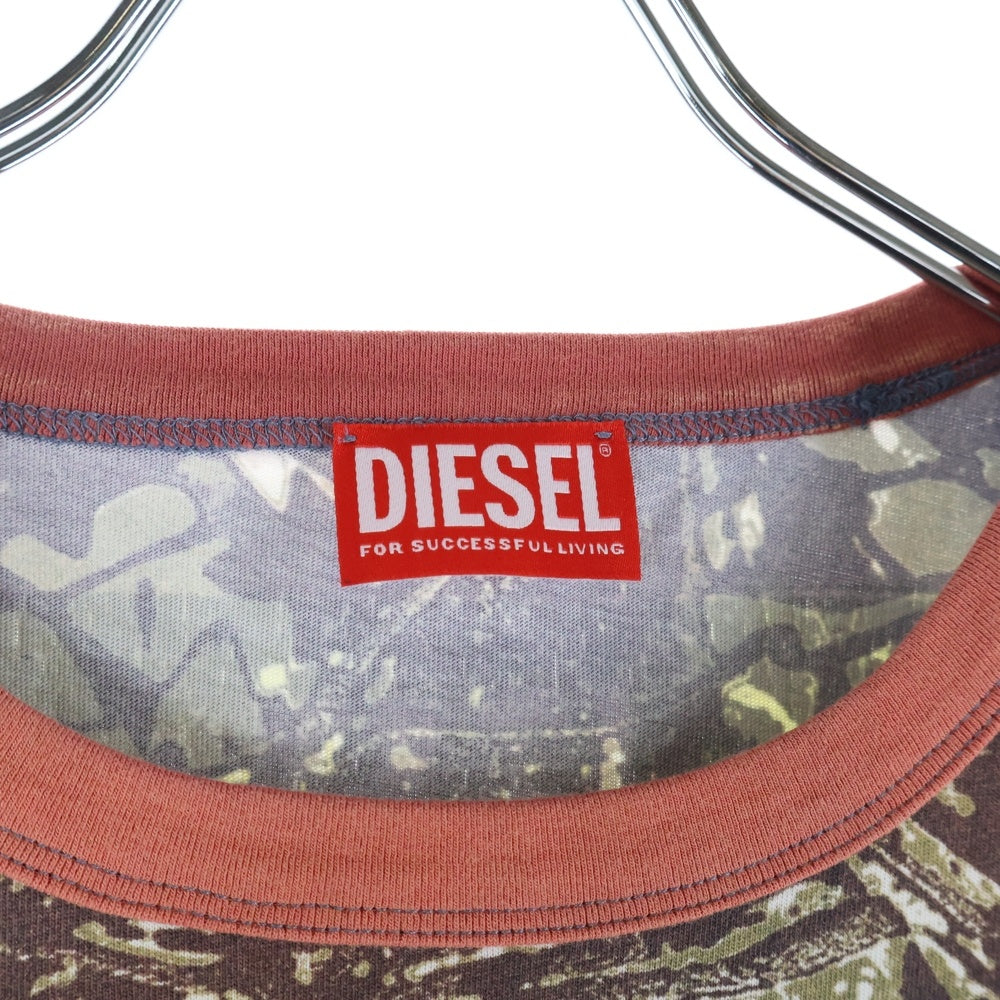 DIESEL(ディーゼル) T-BOXT-CAMOU グラデーションカモ クルーネック半袖Tシャツカットソー マルチ A16763