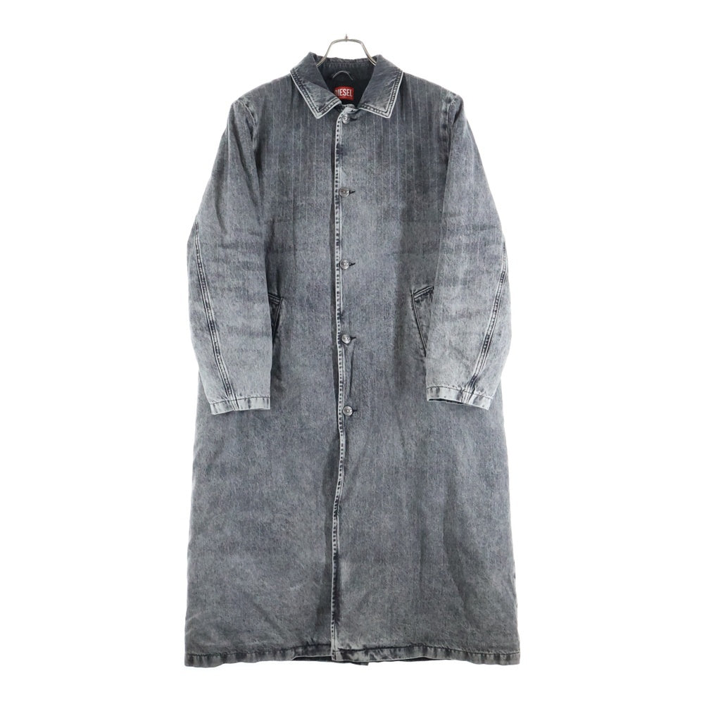 DIESEL(ディーゼル) 24AW D-JACK-S1 ジャック ピンストライプ デニム オーバーコート ブラック A16938