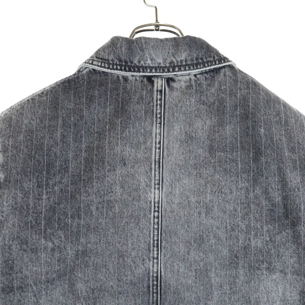 DIESEL(ディーゼル) 24AW D-JACK-S1 ジャック ピンストライプ デニム オーバーコート ブラック A16938