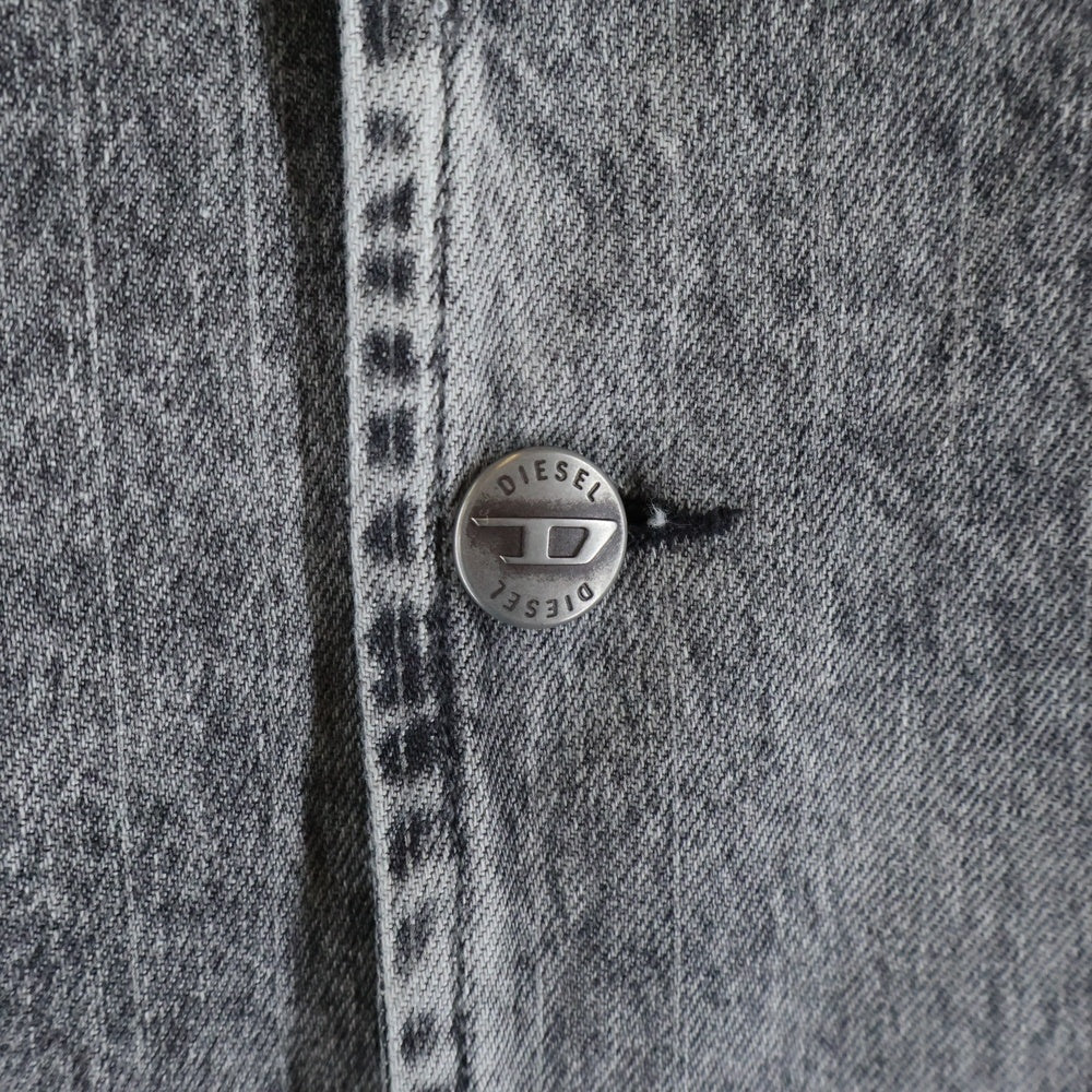 DIESEL(ディーゼル) 24AW D-JACK-S1 ジャック ピンストライプ デニム オーバーコート ブラック A16938