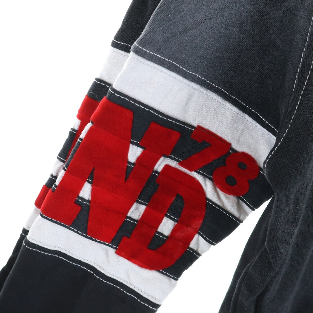 DIESEL(ディーゼル) T-JU-LS ベルベット ロングスリーブ長袖Tシャツカットソー ブラック A12122