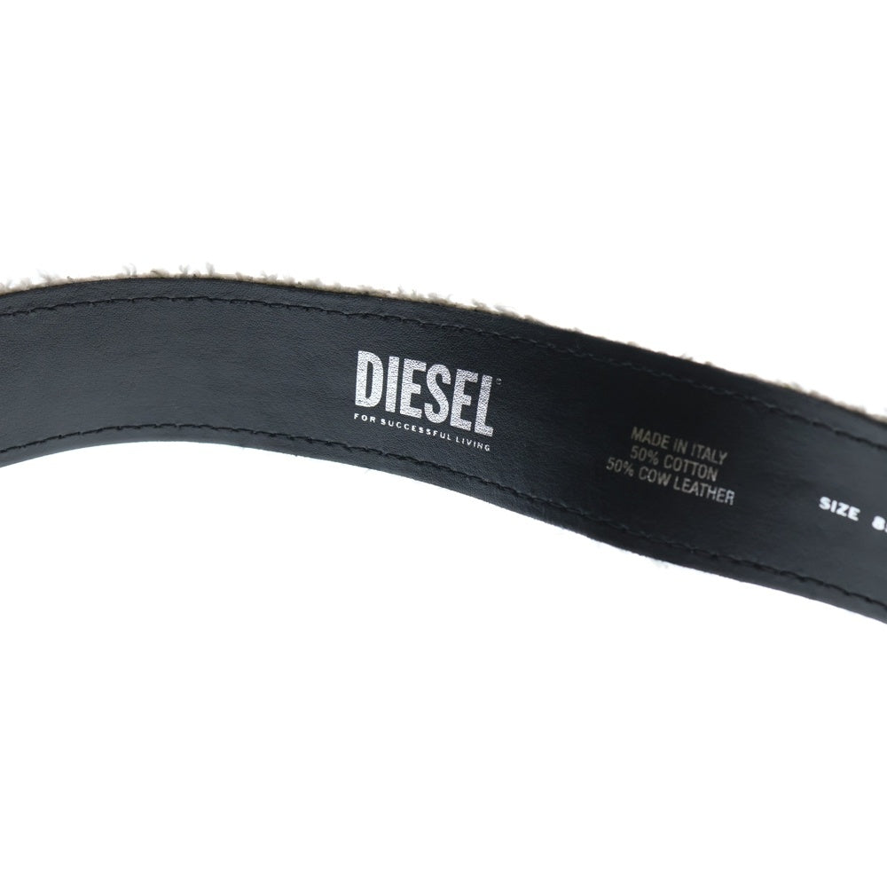 DIESEL(ディーゼル) 25SS B-1DR STRASS ラインストーン Dロゴ バックル デニムベルト インディゴ X09939 レディース