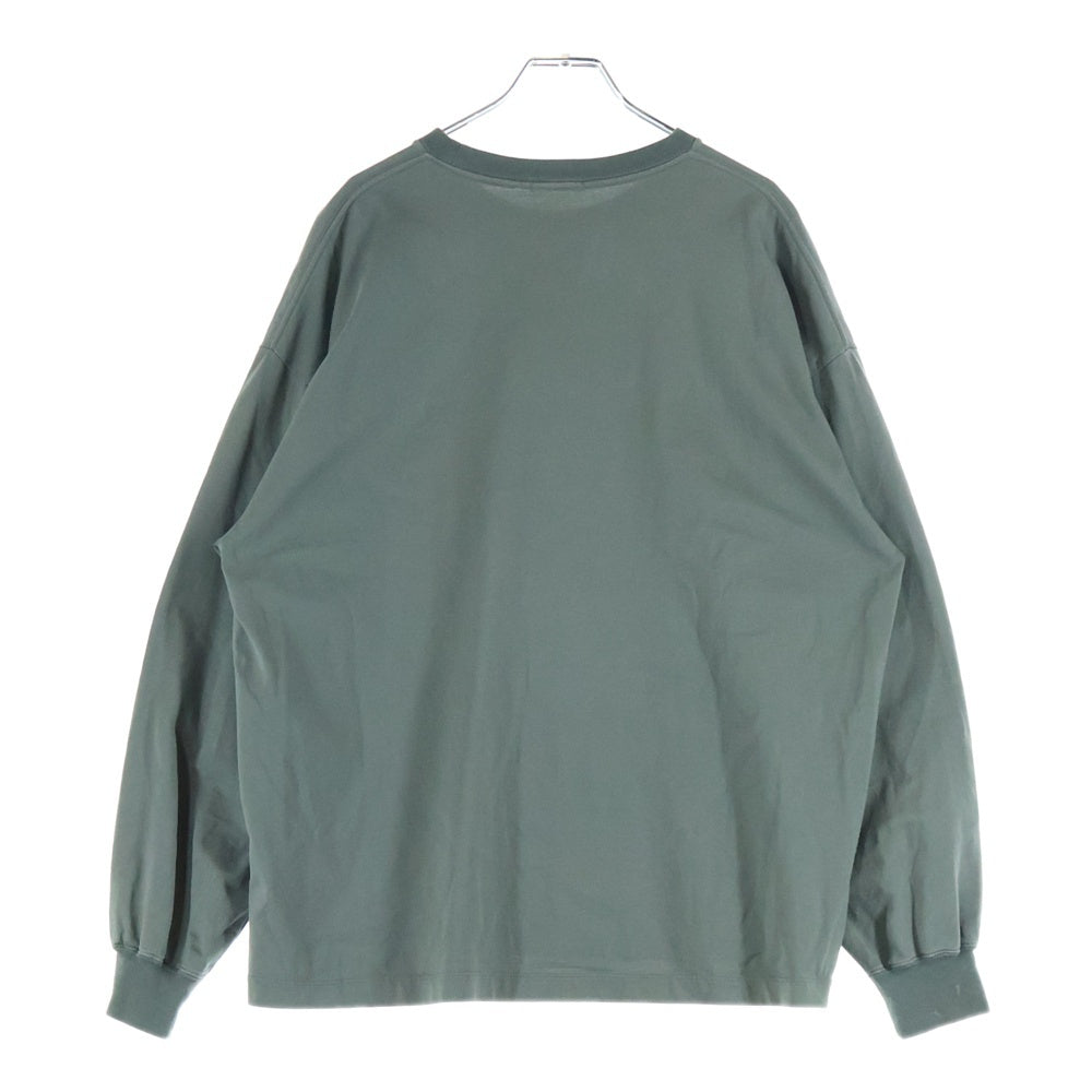 ULTERIOR(アルテリア) コットン クルーネック 長袖Tシャツ カットソー カーキ ULCS71-HA168