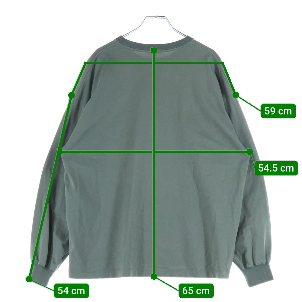 ULTERIOR(アルテリア) コットン クルーネック 長袖Tシャツ カットソー カーキ ULCS71-HA168