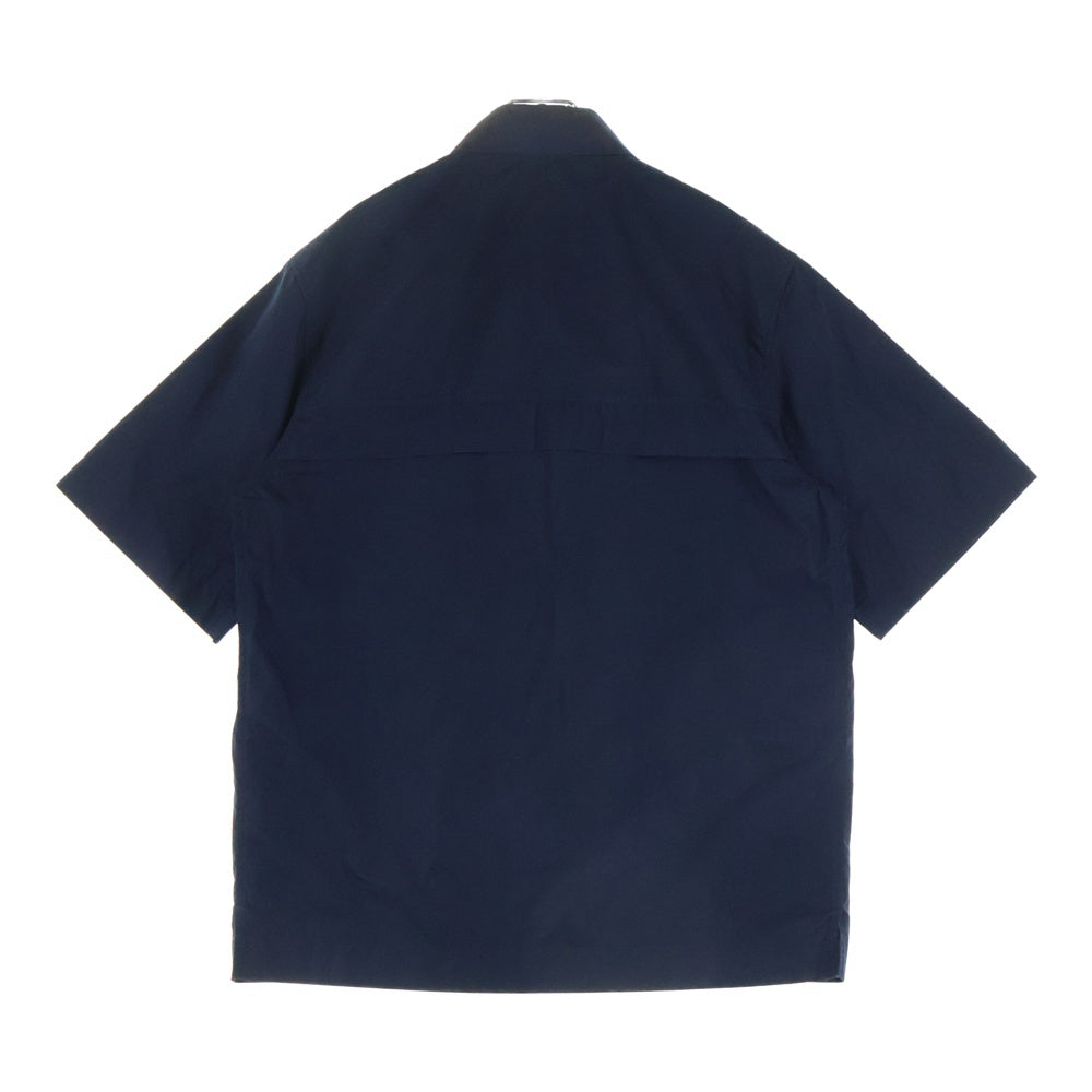 JIL SANDER(ジルサンダー) 22SS Boxy Fit Shirt ボクシーフィット コットン 半袖シャツ ブラック JSMU601726 MU245200