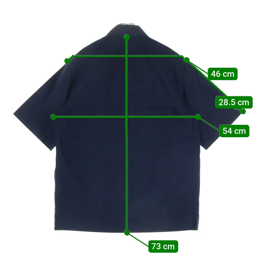 JIL SANDER(ジルサンダー) 22SS Boxy Fit Shirt ボクシーフィット コットン 半袖シャツ ブラック JSMU601726 MU245200